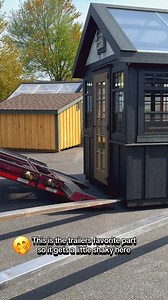Ever wonder how we get a fully built structure onto a truck trailer? #greenhouse #sheshed #tinyhouse #custombuilt #gardening | Lapp Structures