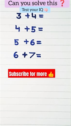 Brain Teaser Challenge-IQ Test🧠#maths #mathtricks #mathstricks #subscribe #brainteaser #braintest