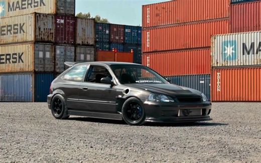 【4K】500马力 机械增压 K24 1996 本田 Civic Hatchback