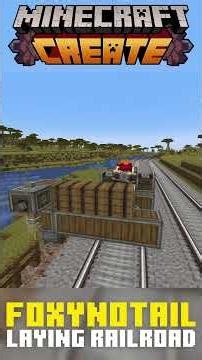 Train Track Build Timelapse - Minecraft Create Mod #minecraft #gaming #minecraftbuilding