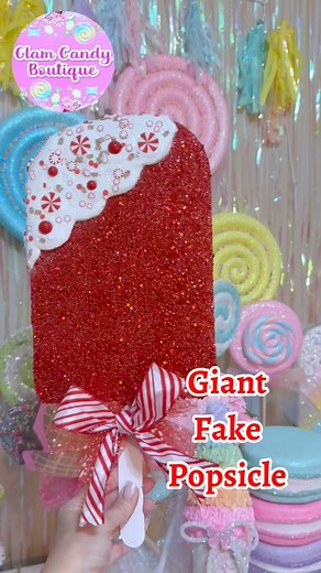 733K views · 10K reactions | Find full tutorial on YouTube! Giant Peppermint Themed Fake Popsicle! #wreathattachment #christmascrafts #christmasdecor #fakesweets | Glam Candy Boutique | Facebook