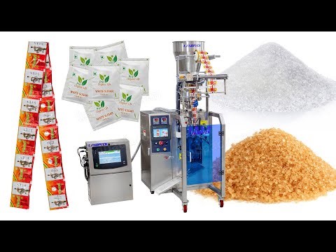 Low Cost Semi Automatic Sugar Small Sachets Vertical Packing Machine With Date Printer