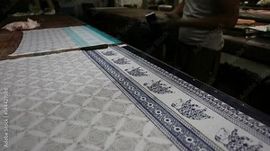 Block Printing for Textile in India. Jaipur Block Printing Traditional Process.