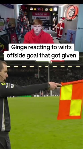 Ginge Reacts to Controversial Offside Goal in Football
