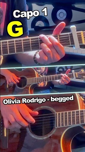 Olivia Rodrigo begged Guitar Tutorial (Easy)