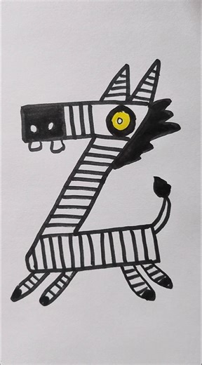 How to Write Letter Z | Z For Zebra 🦓 #alphabet #zebra #kidstvforfun #drawing #shorts #viralshorts