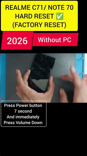 Realme C71/Note 70 Hard Reset: Forgot Password? 🔓 (2026 New Method)