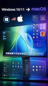 Make Windows Look Like a Mac! (Glassy Transparent Widgets via Rainmeter & mydockfinder) 💻✨