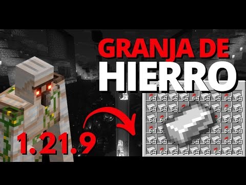 👉 Cómo hacer una GRANJA de HIERRO en Minecraft 1.21.9 Fácil y Modular 🏗️ [ Tutorial ]