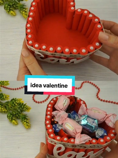 Valentine’s Heart Candy Box#creatorsearchinsights #DIY #Handmade #foryoupage #valentinesday