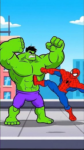 Hulk Vs spider fighting #SpiderVsHulk #hulkman #spiderman