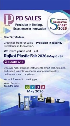 P.D. Sales Agency is mfgr of Testing Instruments for Pharma, Rubber, Plastic & other ind. 9228389568