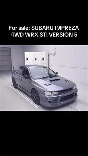 For sale: Subaru Impreza WRX STI Version 5 — a true rally-bred legend straight from the golden era of JDM performance. ✔️ 4WD Symmetrical AWD ✔️ Turbocharged Boxer Engine ✔️ STI Version 5 (GC8 chassis) ✔️ Raw, analog driving experience ✔️ Lightweight, aggressive, and collector-worthy This is the WRX STI that defined Subaru’s motorsport legacy—razor-sharp handling, iconic styling, and unmatched road feel. Perfect for collectors, enthusiasts, or anyone looking for a pure driver’s car. 📩 Serious i