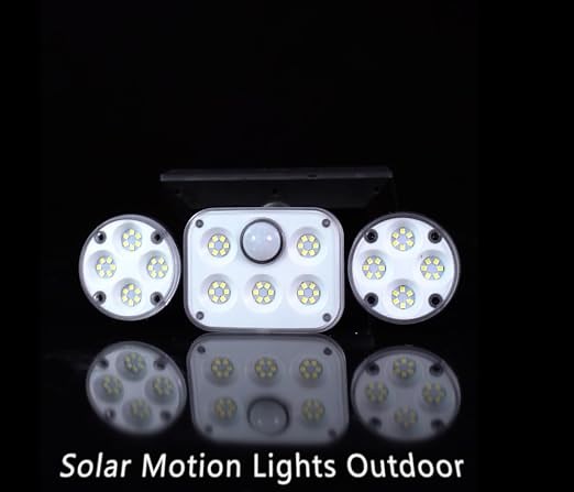 2 packs 3 heads solar motion lights