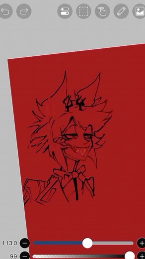 Alastor Hazbin Hotel Drawing and Render Process