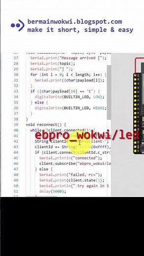 How to connect Toggle Switch on HMI Weintek (EasyBuilder Pro) with LED on ESP32 (Wokwi simulation)?