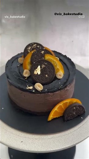 No bake cheese cake #cake #cakedecorating #chocolate