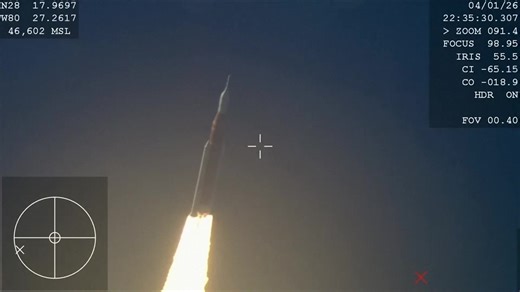 Nasa astronauts successfully takeoff as they head towards the Moon