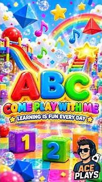 ABC Come Play With Me! 🌈 #learning #abcd #shorts #song