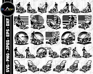 Lawn Mower SVG Bundle: Grass Cutter Clipart (digital Download) - Etsy