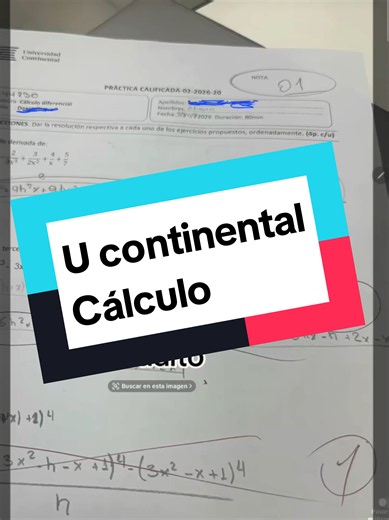 U continental examen de calculo en una variable diferencial e integral, definición de derivadas #calculo #algebra #cachimbos #uni #matematica