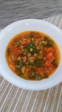 Lentil Soup with Kale #lentilsoup #kale #souprecipe