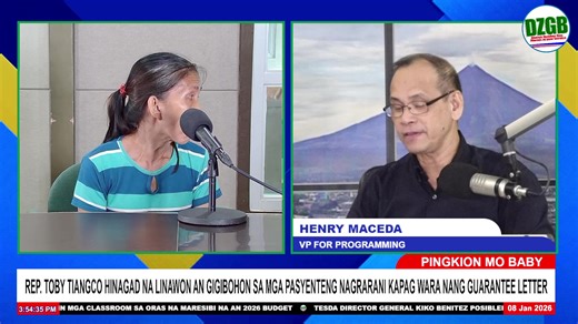 WATCH | Pingkion mo Baby with Henry Maceda January 08, 2026 SUBSCRIBE TO OUR YOUTUBE CHANNEL Click the link below ⬇⬇ youtube.com/DZGBLegazpi LISTEN TO DZGB LIVE ON YOUR SMARTPHONE Download our newest IOS and Android App. Link below ⬇⬇ Google Playstore: bit.ly/dzgbliveapp Apple Safari App: https://bit.ly/dzgbliveapp-ios Disclaimer: No Copyright infringement intended All reserved to rightful owner | DZGBNewsOnline