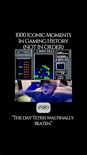 Gaming Clips | Gaming History on Instagram: "For decades, people said Tetris had no ending. 2023 · Competitive Tetris livestream The rules were simple. The game never stops. It only gets faster… until the player breaks first. But this time, something different happened. The level climbed higher than anyone had ever reached. So high the game couldn’t keep up. Then it froze. The code failed. Tetris collapsed on itself. The twist? The player didn’t lose. The game did. For the first time in history,