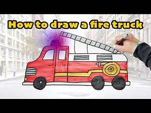 🚨 How to Draw a Fire Truck (Easy Step-by-Step Tutorial) 🚒