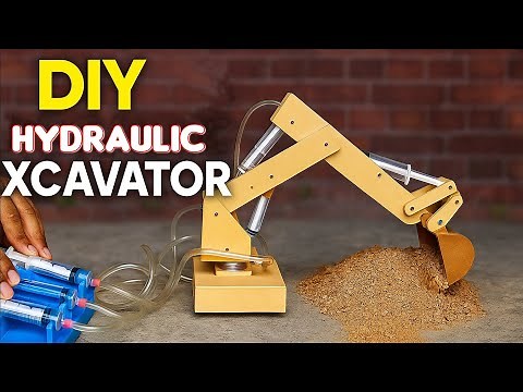 DIY Hydraulic Excavator 🚜 | Amazing Science Project for School & Exhibition | STEM Engineering Idea