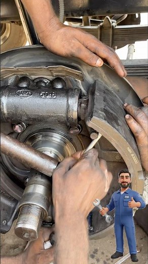 Tough Mechanical Work: Fitting Massive Brake Shoes & Spring #viral #shorts #automobile