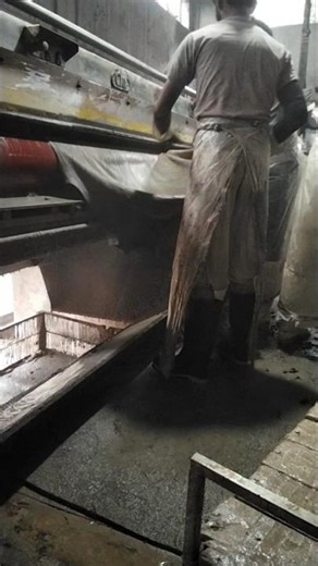 leather fleshing process #shorts