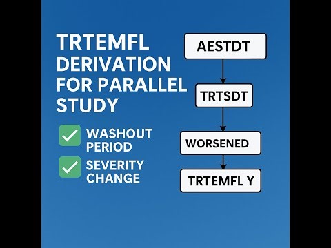 How to Derive TRTEMFL in Parallel Studies | Consider Washout, Severity Changes & Partial Dates