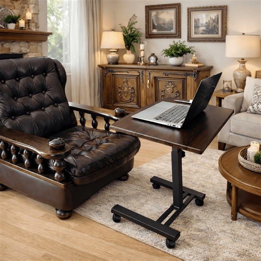 Laptoptisch Höhenverstellbar, Laptoptisch Sofa, Schreibtisch auf Rollen, Betttisch, Tatkraft Salute