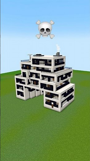 Minecraft Modern Villa Build Battle - Noob vs Pro vs Hacker vs God #shorts #minecraft