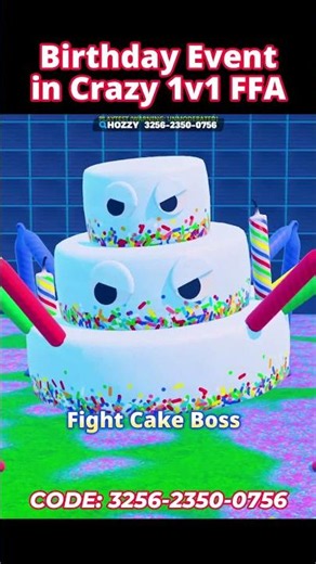 Birthday Event in CRAZY 1V1 FFA FORTNITE @hozzy #shorts #fortnitecreative #fortnite1v1s