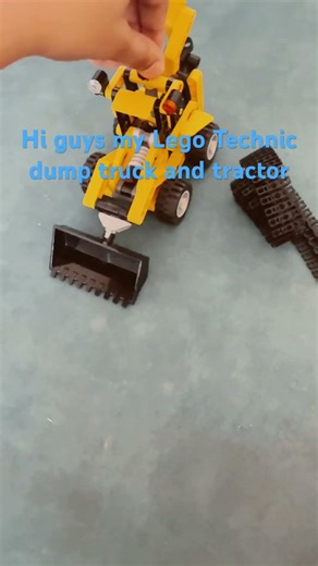 Lego technic dump truck and tractor