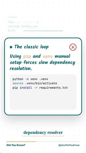 Why You Are Still Using pip for Python Dependencies #uv #python