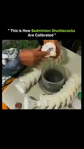 Education | Science | Facts on Instagram: "• Every professional badminton match depends on perfectly calibrated shuttlecocks, because even the tiniest variation can change the game. • Shuttlecocks are tested for speed, weight, balance, and flight stability before they’re approved for play. • Calibration starts by measuring weight to ensure it meets strict international standards. • Next comes the flight test — the shuttlecock is hit from the baseline, and the distance it travels determines its s