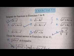 EX 7.7 Q1 TO Q11 SOLUTIONS OF INTEGRALS NCERT CHAPTER 7 CLASS 12th