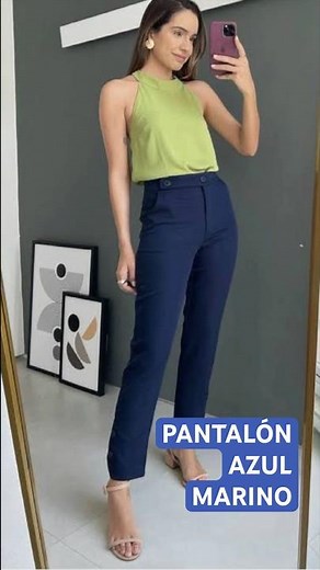 Navy blue pants, what top and shoes to wear with them? #pants #blue #clothing #women #match #colors