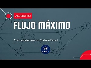 Algoritmo de Flujo Máximo y validación con Solver