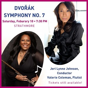 Dvořák Symphony No. 7 is this weekend! NatPhil joins forces with conductor Jeri Lynne Johnson and composer and flutist Valerie Coleman to perform Coleman's Phenomenal Women and Dvořák's Symphony No. 7. This concert also features an outstanding wind quintet to perform Phenomenal Women, including clarinetist Mariam Adam, bassoonist Alexander Davis, oboist Katherine Needleman, and horn player Priscilla Rinehart. Get tickets: https://nationalphilharmonic.org/event/dvorak-symphony-7/ | National Philh