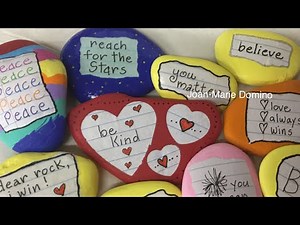 Decoupage Notebook Paper on Rocks | Easy for Kids | Great Fun Project | with Joan-Marie Domino |