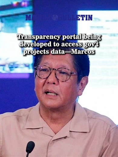 84K views · 5K reactions | WATCH: President Marcos announced that the government is developing a "transparency portal" where the public can access information of government projects and their contractors. | MANILA BULLETIN | Facebook