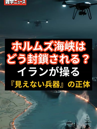 ホルムズ海峡はどう封鎖される？イランが操る『見えない兵器』の正体 #ホルムズ海峡 #海上封鎖 #ドローン 世界の原油輸送の要所であるホルムズ海峡。 イランが封鎖を示唆した場合、 どんな方法が使われる可能性があるのでしょうか。 機雷やドローンなど、 実際に想定される手段と世界経済への影響を わかりやすく解説します。 VOICEVOX:青山龍星、ずんだもん 効果音「OtoLogic」 BGM:素敵な夜のピアノ written by バズる雑学ピアノBGM 【引用・参照元】 産経新聞 解体業、国交省が初の全国実態調査へ 外国人増や不適切施工確認受け 川口市には個別聴取