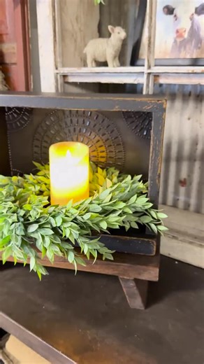 Handmade Wooden Candle Box: Rustic Farmhouse Decor - Etsy