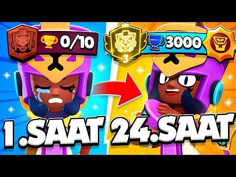 24 SAAT BOYUNCA NAJIA OYNADIM! BÜTÜN TAKTİKLER! 😮 | Brawl Stars