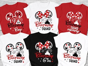 Personalized Disney Birthday Squad Shirts, Mickey Shirt, Disneyland Bday Girl, Birthday 2026, Disneyworld Birthday Party Tee - Etsy