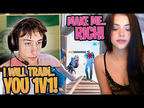 Peterbot TRAINS Fraanticc in 1v1 Build Fights and Turns Her Into a SWEAT!